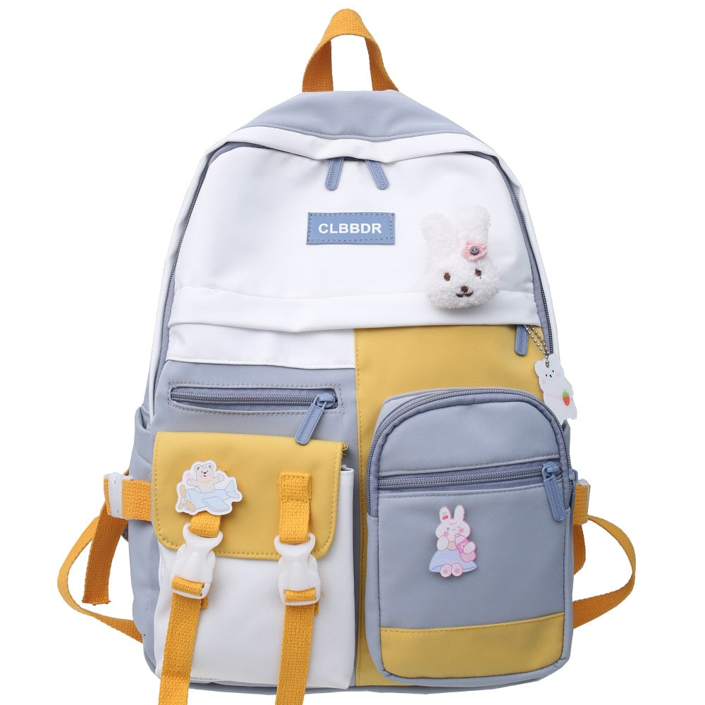 swvws Kawaii Girl Harajuku Backpack Women Waterproof School Bag College Student Nylon Backpack Cute Book Female Bag Trendy New Fashion