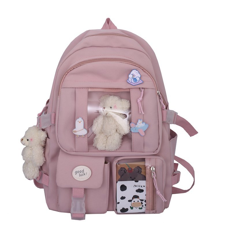 swvws Cute Women Backpacks Waterproof Multi-Pocket Nylon School Backpack for Student Female Girls Kawaii Laptop Book Pack Mochilas