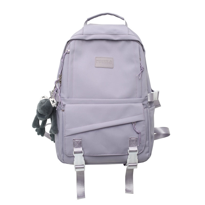 swvws Girl Boy Waterproof Solid Backpack Fashion Men Women School Backpack Female Male Trendy Cool College Bag Travel Lady Student Bag