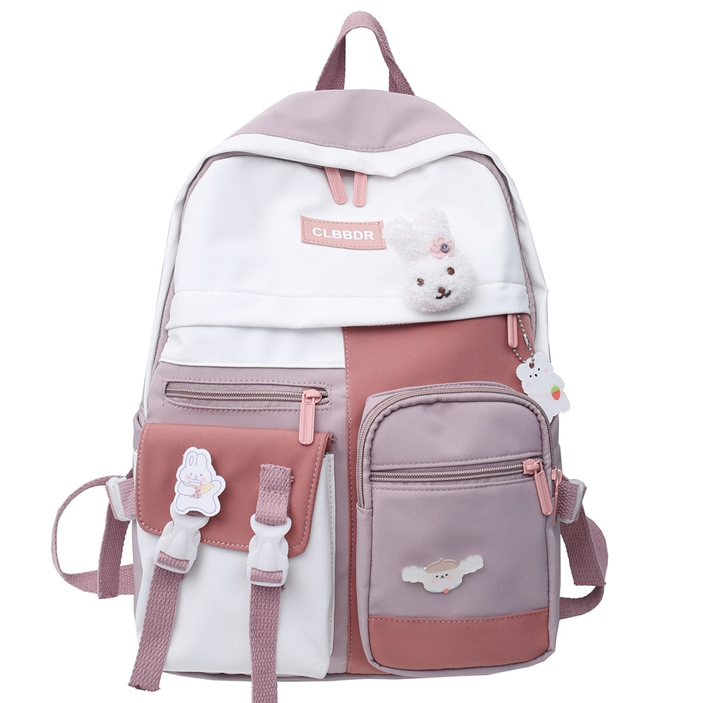 swvws Kawaii Girl Harajuku Backpack Women Waterproof School Bag College Student Nylon Backpack Cute Book Female Bag Trendy New Fashion