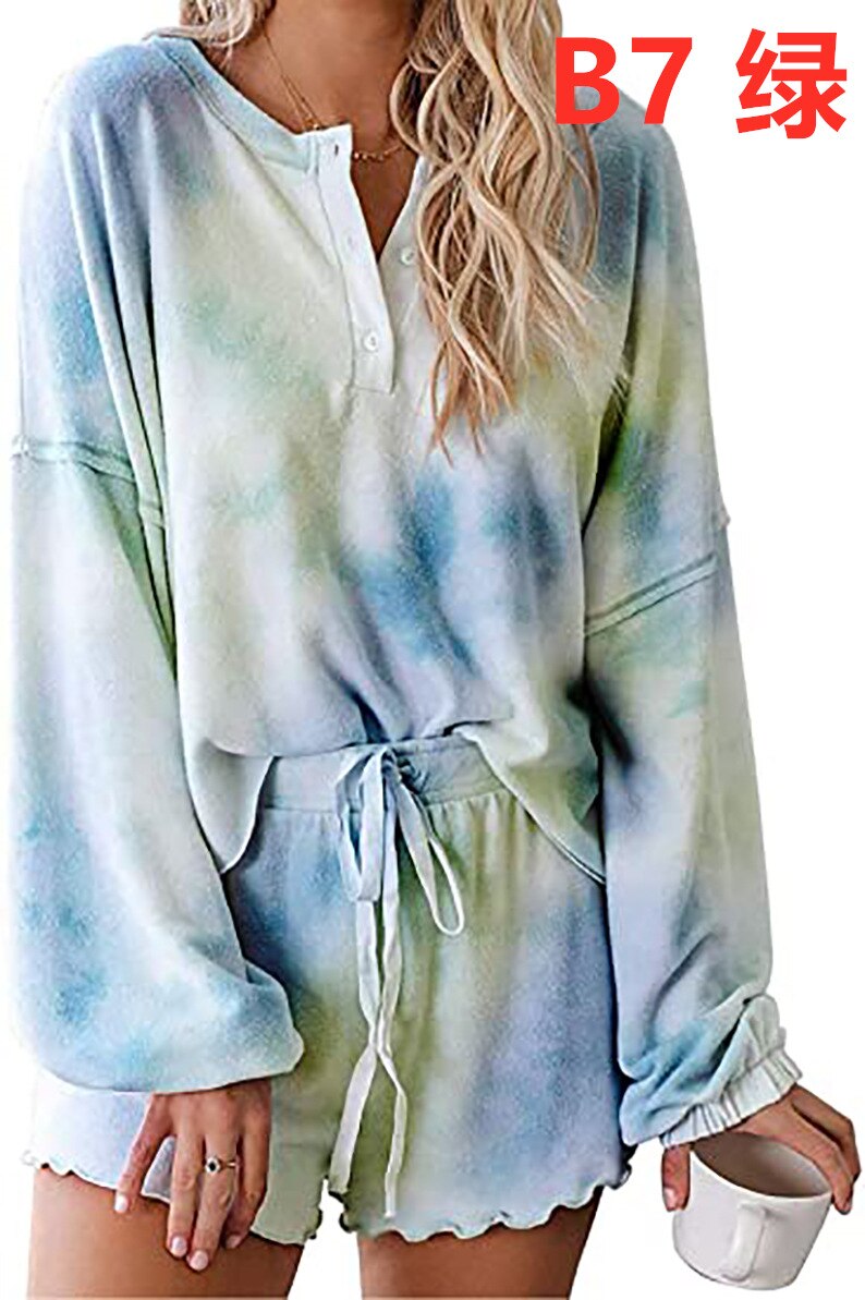 swvws Women Lounge Wear Set Tie Dye Tracksuit Lounge Set Two Piece Set Two Piece Outfits For Women 2 Piece Tie Dye Set