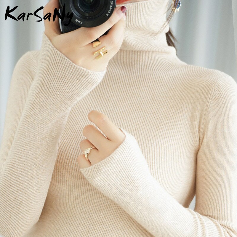 Back To School Women's Sweater Winter Clothes Women  Black Turtleneck Sweaters Winter Warm Women's Turtlenecks Pullover Sweater Autumn Pull