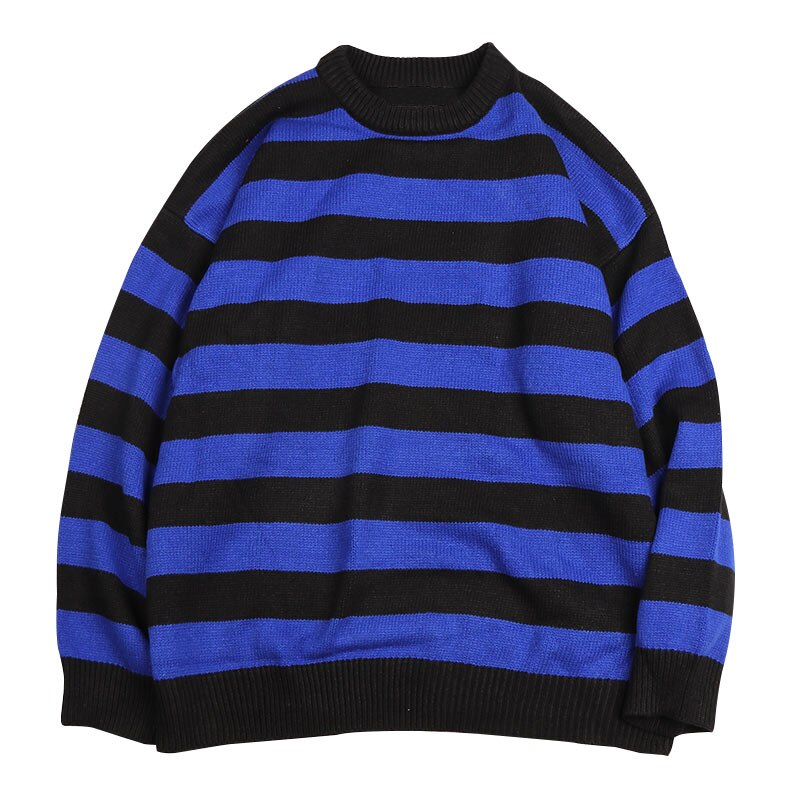 swvws Striped Sweater Women Oversized Jumper Knitted Pullover Casual Crew Neck Jumper Ladies Harajuku Knitwear Autumn Warm Streetwear