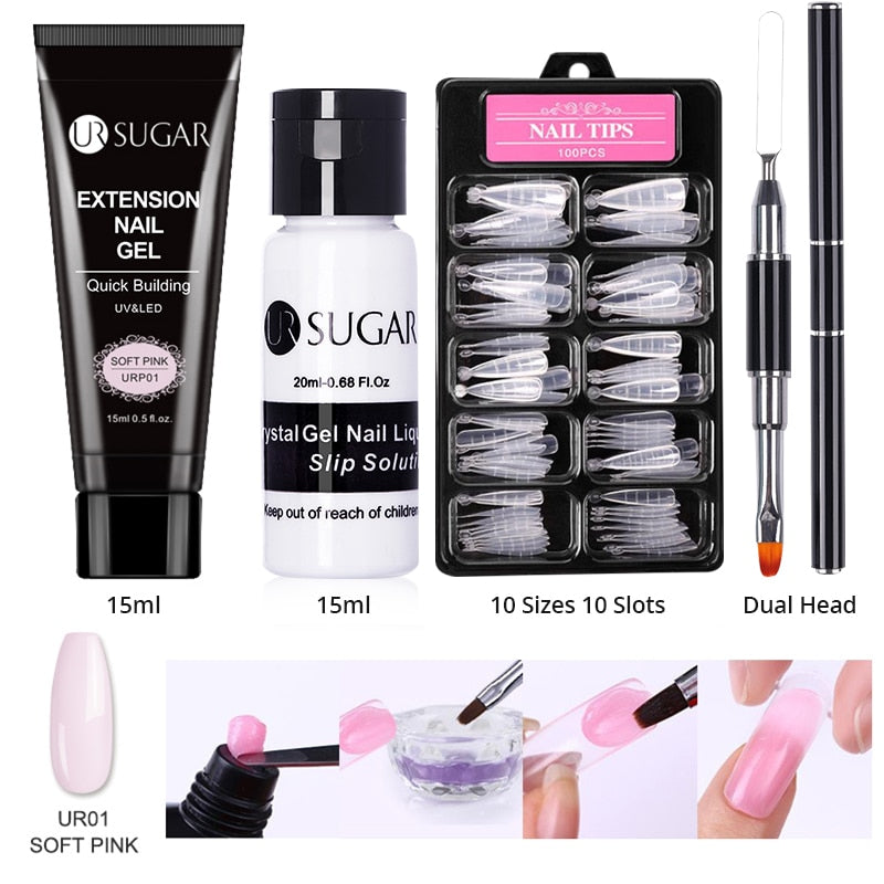 swvws  Acrylic Nail Gel Kit 15Ml Quick Building Set Nail Gel Polish For Nail Extensions Acrylic Gel Polish Nail Art