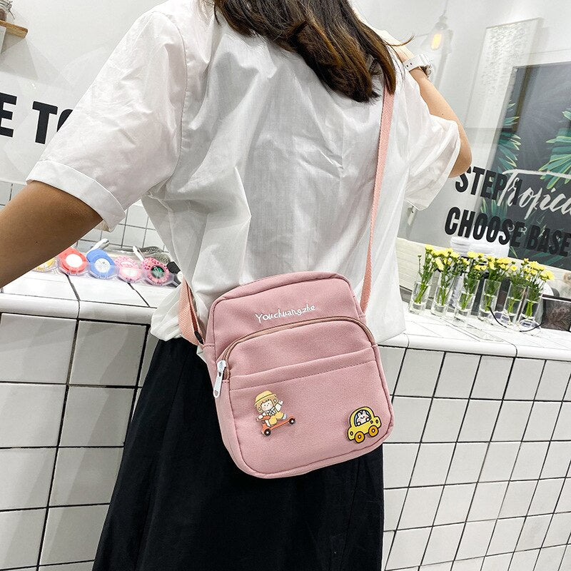 swvws  Kawaii Crossbody Bag Women Small Flap Shoulder Bag For Women New  Fashion Nylon Bag Messenger Bag Bolsa Feminina Women Bag