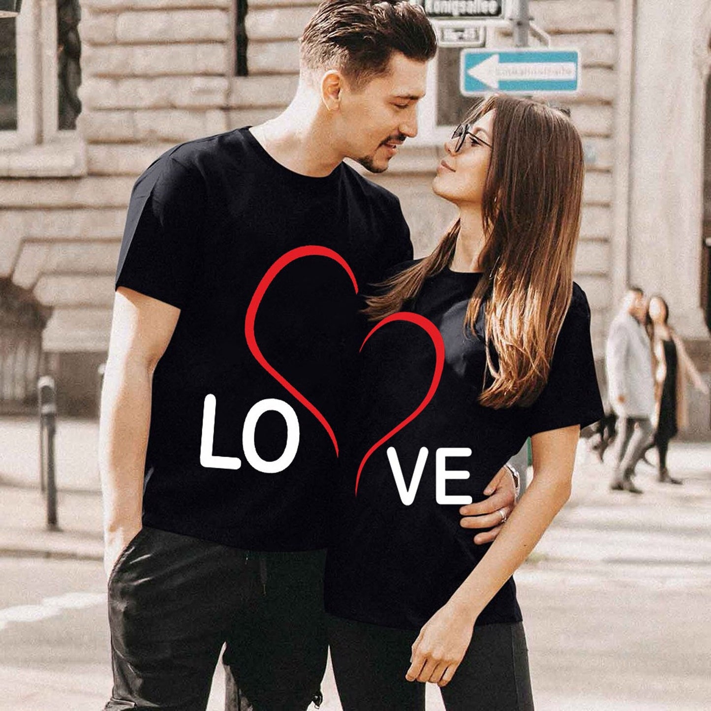 swvws Husband Wife Plus Size Summer T Shirts Graphic Cute Women Couples T Shirts Matching Love Couple T Shirt