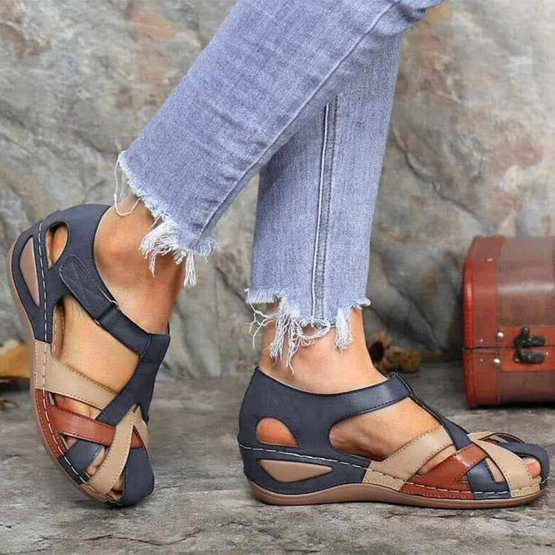 swvws Women Sandals Mix Color Heels Sandals Summer Shoes Woman Gladiator Wedges Chaussures Femme Casual Sandalias Mujer Platform Shoes