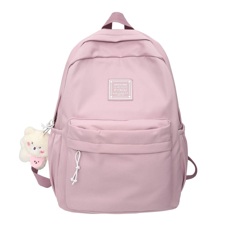 swvws Girl Waterproof Cute Travel Student Bag Lady Kawaii Solid College Backpack Trendy Cool Women Bags Fashion Female Backpack Laptop