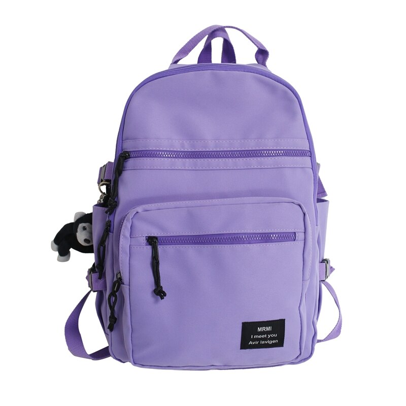 swvws Solid Color Big Student Backpack Girl New School Bag High Capacity Women Backpack Female Cute Rucksack Leisure Travel Mochila