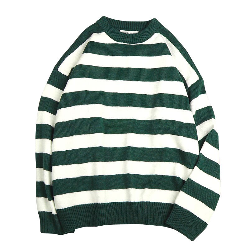 swvws Striped Sweater Women Oversized Jumper Knitted Pullover Casual Crew Neck Jumper Ladies Harajuku Knitwear Autumn Warm Streetwear