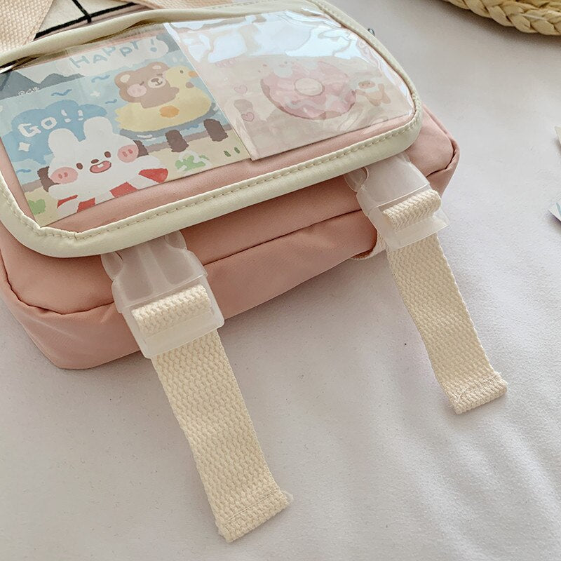 swvws  Japanese Style Small Bag Women Transparent Pockets New Summer Fashion Nylon Bag Crossbody Bags Women Shoulder Bag Bolsa Feminina