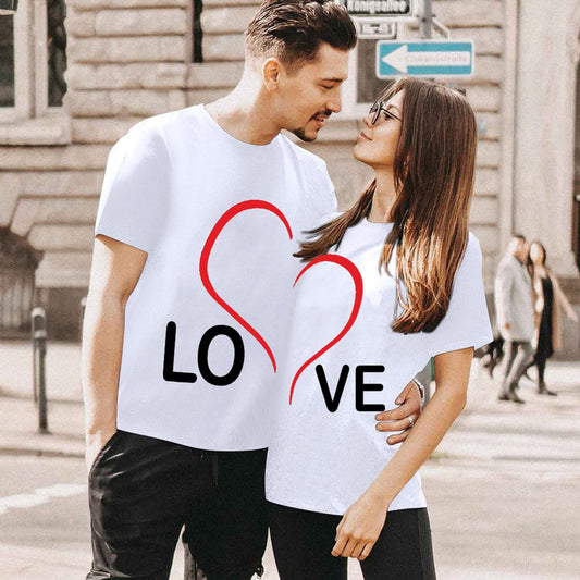 swvws Husband Wife Plus Size Summer T Shirts Graphic Cute Women Couples T Shirts Matching Love Couple T Shirt