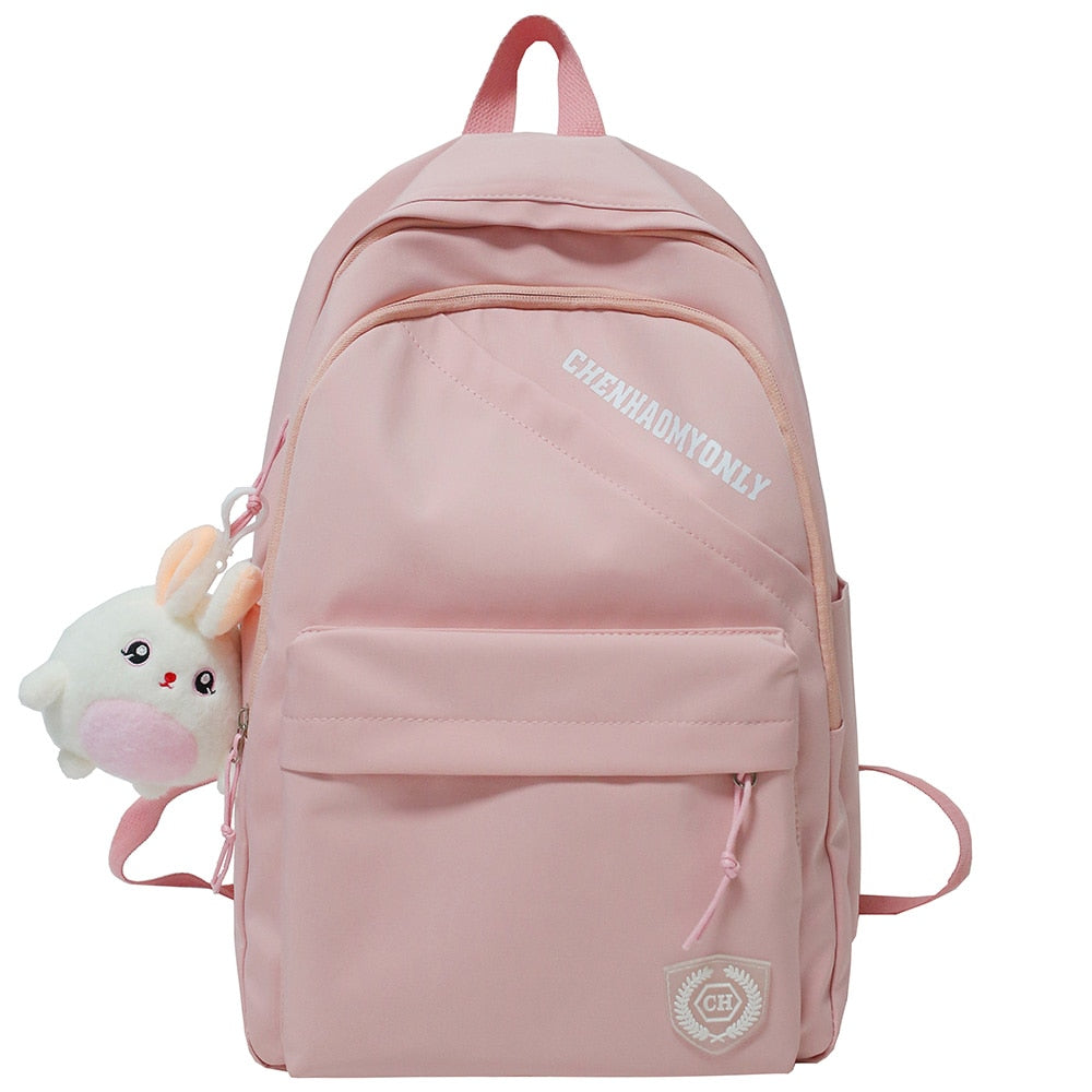 swvws Fashion Girl Pink Kawaii Waterproof College Backpack Trendy Ladies Travel Bag Cool Women School Bag Laptop Female Cute Backpacks