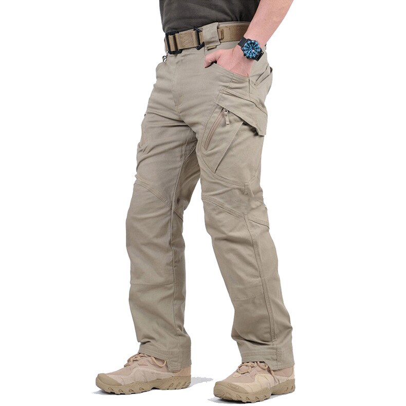 swvws Mens Vintage Hip Hop Style Baggy Jeans IX9 City Tactical Cargo Pants Men Combat SWAT Army Military Pants Cotton Many Pockets Stretch Flexible Man Casual Trousers Size