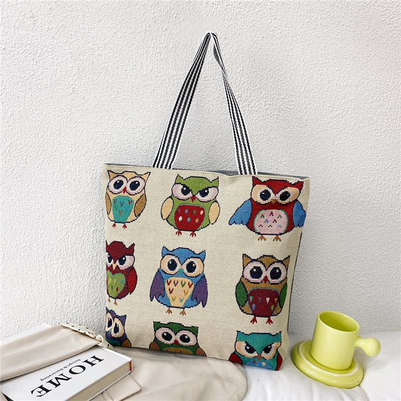 swvws  Fashion Folding Women Big Size Handbag Tote Ladies Casual Flower Printing Canvas Graffiti Shoulder Bag Beach Bolsa Feminina