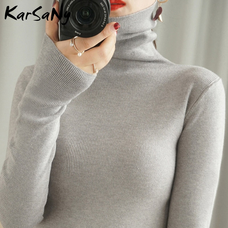 Back To School Women's Sweater Winter Clothes Women  Black Turtleneck Sweaters Winter Warm Women's Turtlenecks Pullover Sweater Autumn Pull