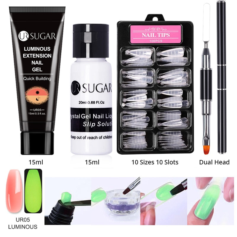 swvws  Acrylic Nail Gel Kit 15Ml Quick Building Set Nail Gel Polish For Nail Extensions Acrylic Gel Polish Nail Art