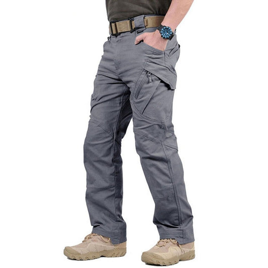 swvws Mens Vintage Hip Hop Style Baggy Jeans IX9 City Tactical Cargo Pants Men Combat SWAT Army Military Pants Cotton Many Pockets Stretch Flexible Man Casual Trousers Size