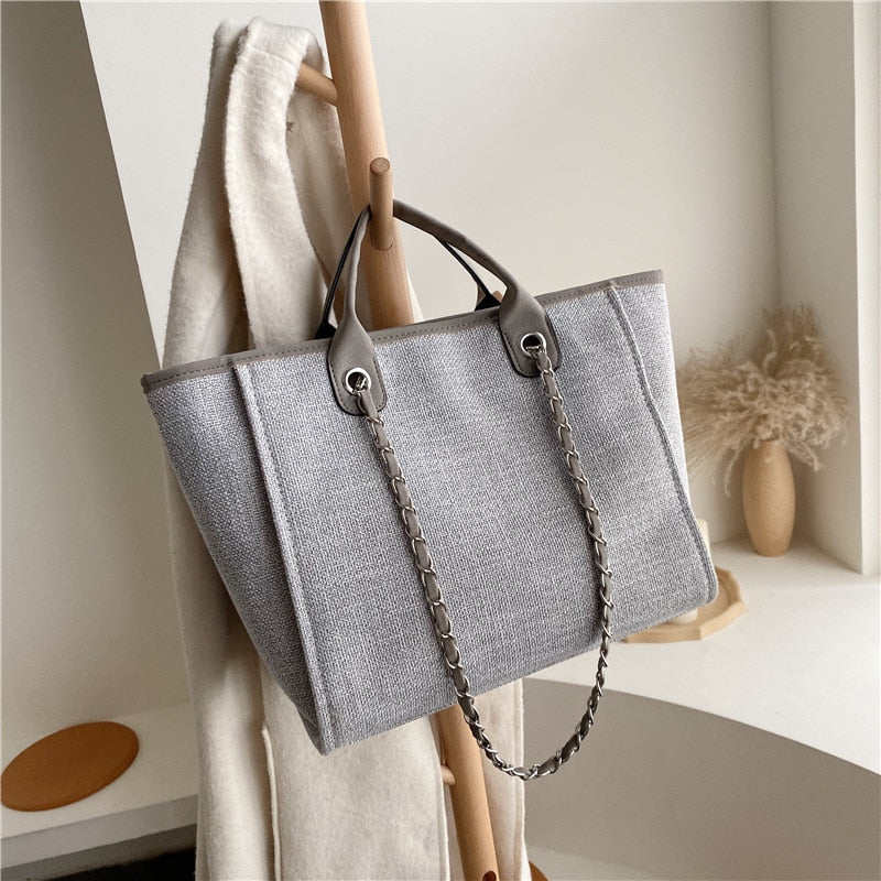 swvws  Women's Casual Shoulder Bag Tote Designer Female Bag New Chain Messenger Bags Canvas Leisure Handbags Women's Bag  Trend