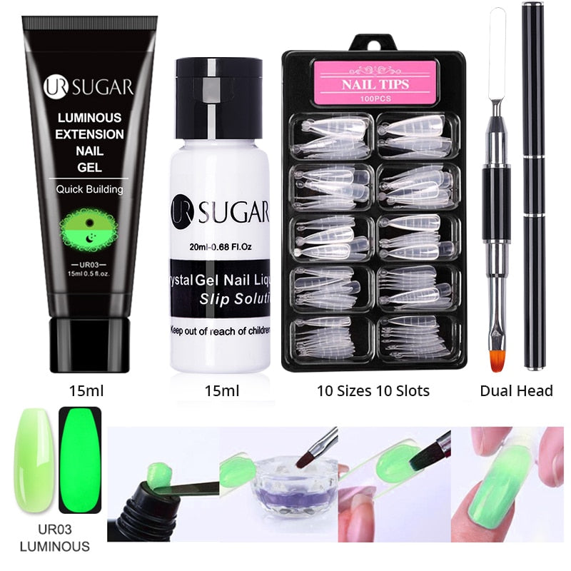 swvws  Acrylic Nail Gel Kit 15Ml Quick Building Set Nail Gel Polish For Nail Extensions Acrylic Gel Polish Nail Art