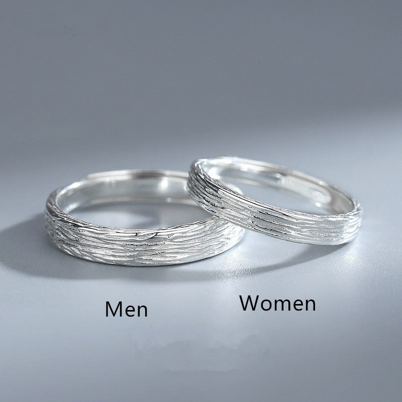 swvws Sterling Silver Angel And Devil Couple Rings Wing Feather Opening Rings For Women Men Lovers Party Jewelry