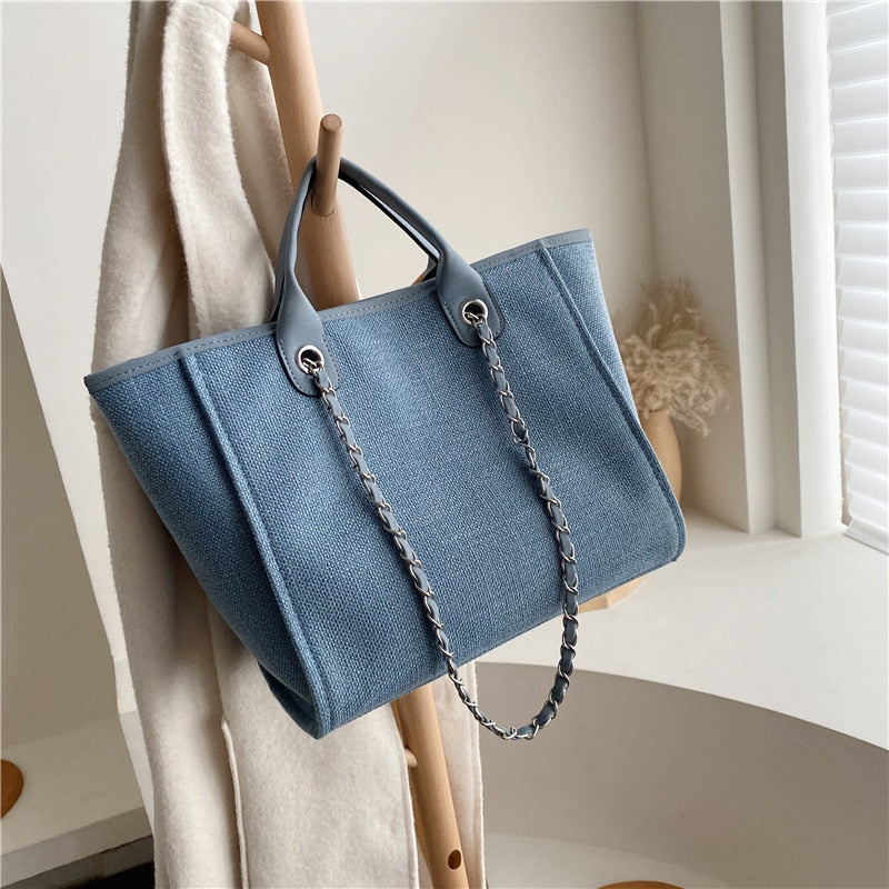 swvws  Women's Casual Shoulder Bag Tote Designer Female Bag New Chain Messenger Bags Canvas Leisure Handbags Women's Bag  Trend