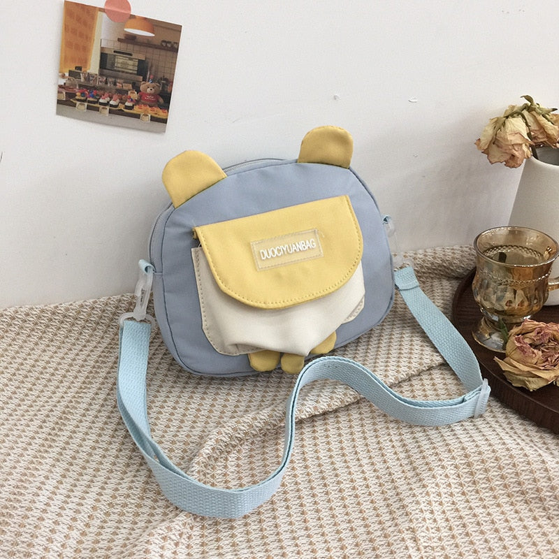 swvws Japanese Style Lovely Small Bag Women Cartoon Bear Ears Nylon Bag Student Girl Crossbody Bags For Women Bolsa Mujer Shoulder Bag