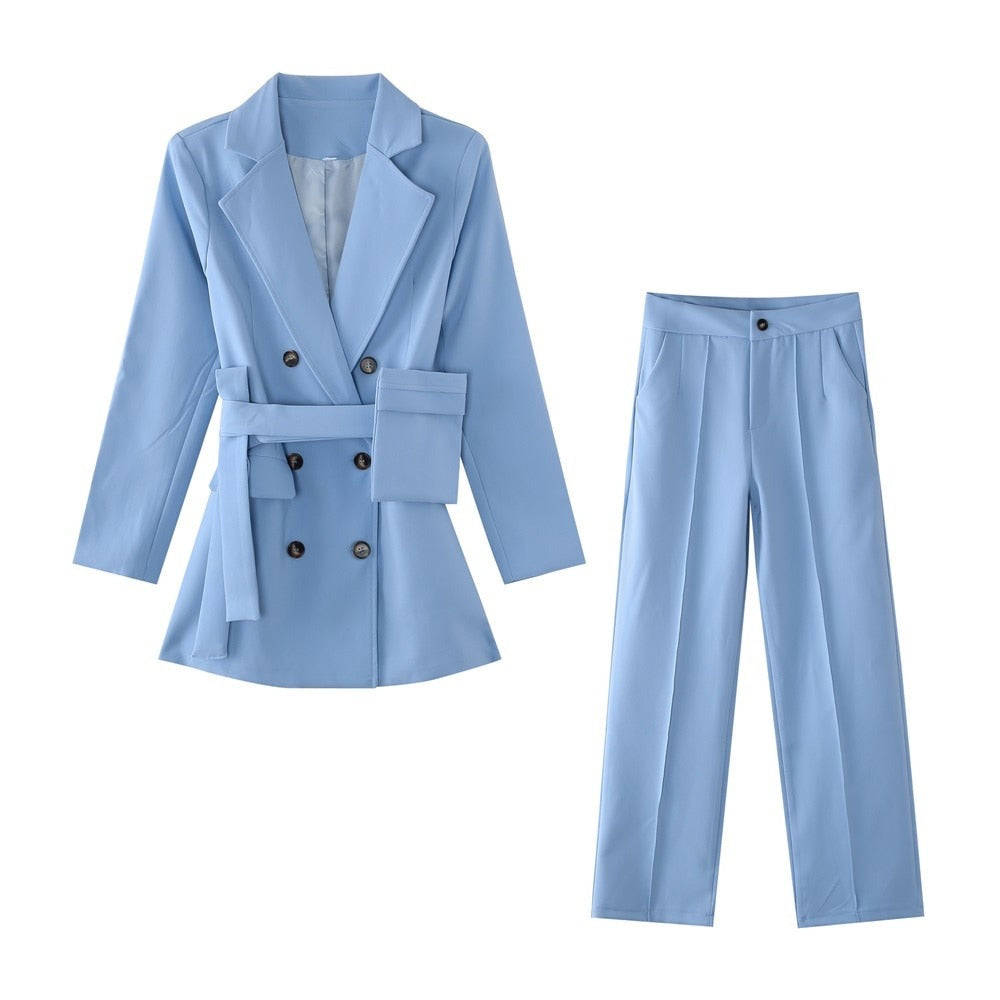 swvws Women Suits Female Pant Suits Office Lady Formal Business Set Uniform Work Wear Blazers Camis Tops And Pant 3 Pieces Set