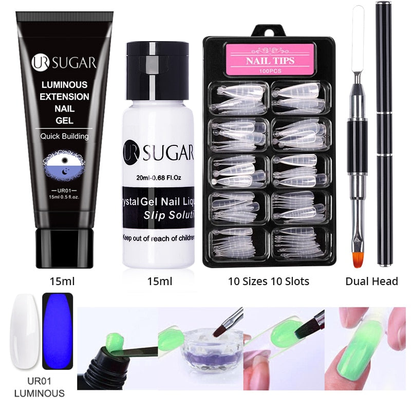 swvws  Acrylic Nail Gel Kit 15Ml Quick Building Set Nail Gel Polish For Nail Extensions Acrylic Gel Polish Nail Art