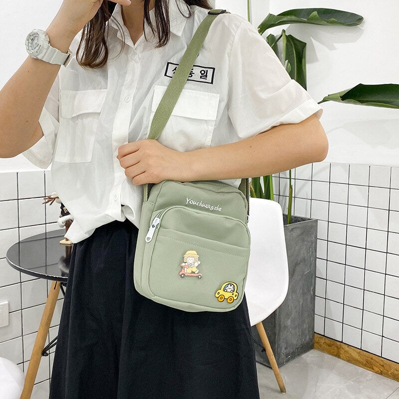 swvws  Kawaii Crossbody Bag Women Small Flap Shoulder Bag For Women New  Fashion Nylon Bag Messenger Bag Bolsa Feminina Women Bag