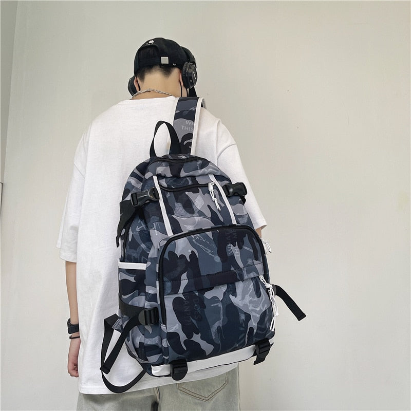 swvws Harajuku Girl Male School Bag Female Graffiti Print Men Backpack Women Book Boy Bag Nylon Ladies Fashion Laptop Backpack Student