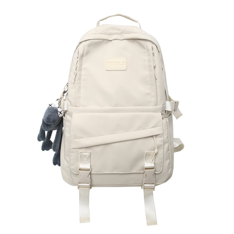 swvws Girl Boy Waterproof Solid Backpack Fashion Men Women School Backpack Female Male Trendy Cool College Bag Travel Lady Student Bag