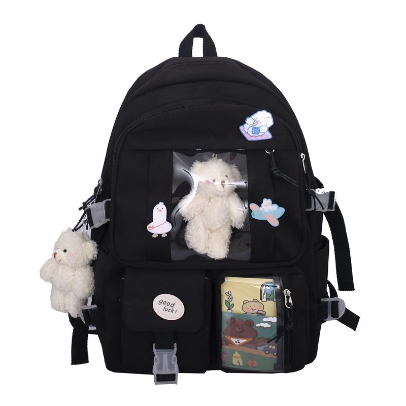 swvws Cute Women Backpacks Waterproof Multi-Pocket Nylon School Backpack for Student Female Girls Kawaii Laptop Book Pack Mochilas