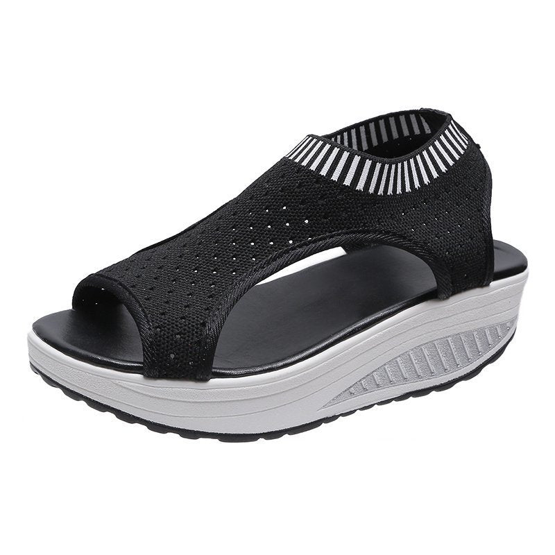 swvws Plus Size Sandals Women  Fashion Casual Platform Sandals Women Shoes Comfort Summer Soft Sport Sandals Breathable Sneakers