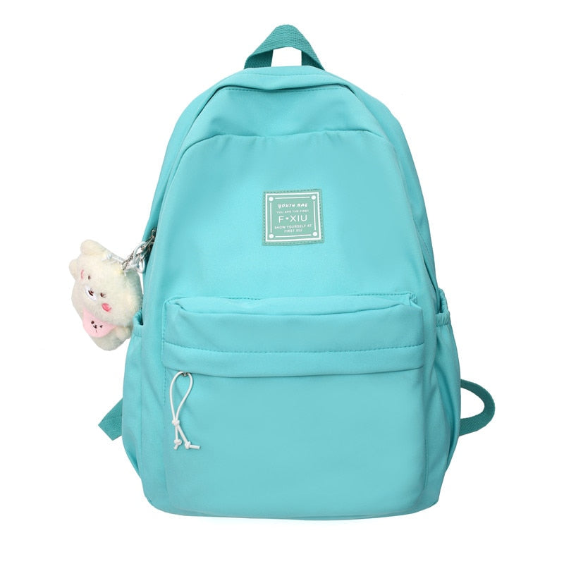 swvws Girl Waterproof Cute Travel Student Bag Lady Kawaii Solid College Backpack Trendy Cool Women Bags Fashion Female Backpack Laptop