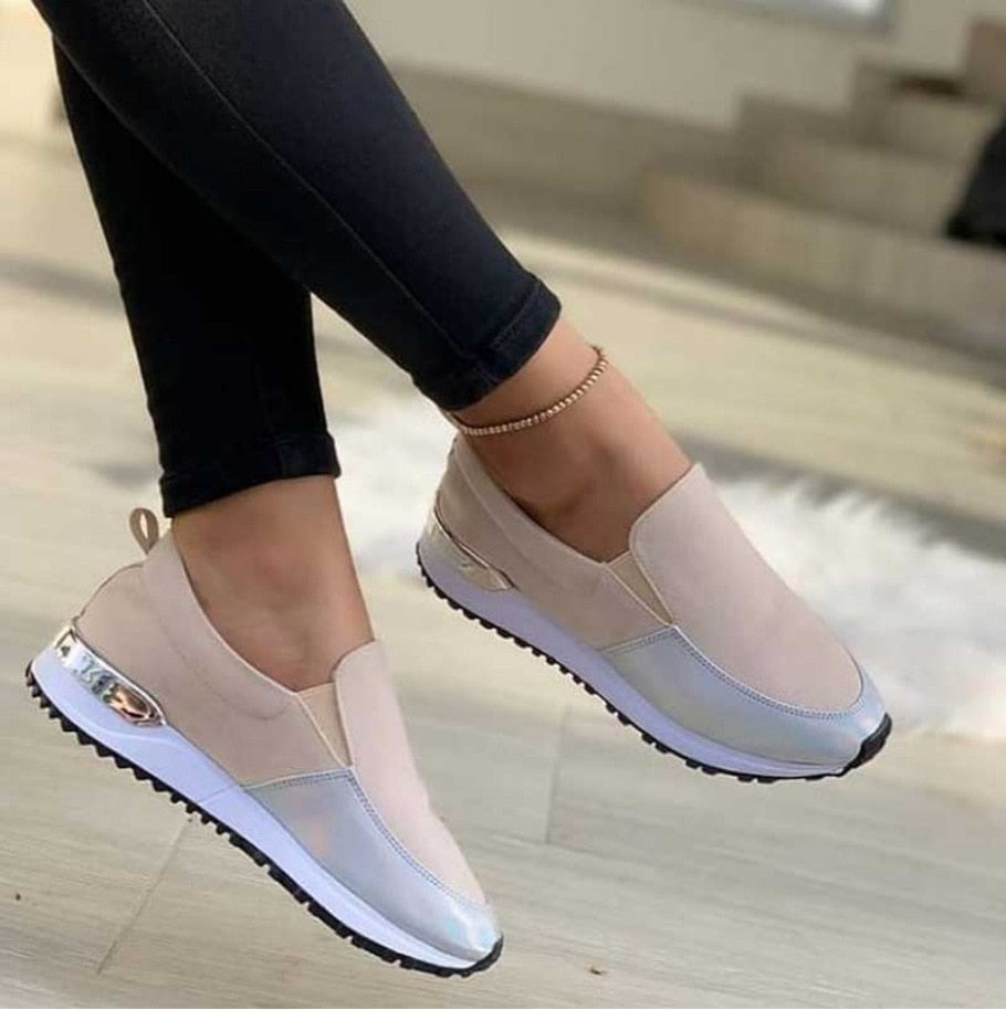 swvws New Women Sneaker Slip On Flat Casual Shoes Platform Sport Women's Shoes Outdoor Runing Ladies Vulcanized Shoes Zapatillas Mujer