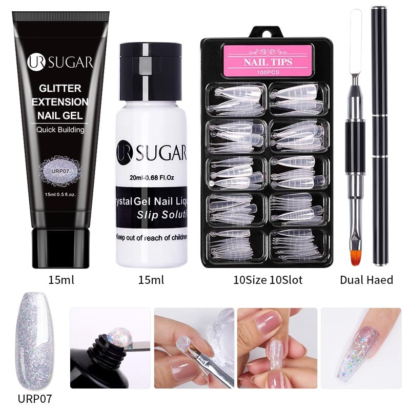 swvws  Acrylic Nail Gel Kit 15Ml Quick Building Set Nail Gel Polish For Nail Extensions Acrylic Gel Polish Nail Art