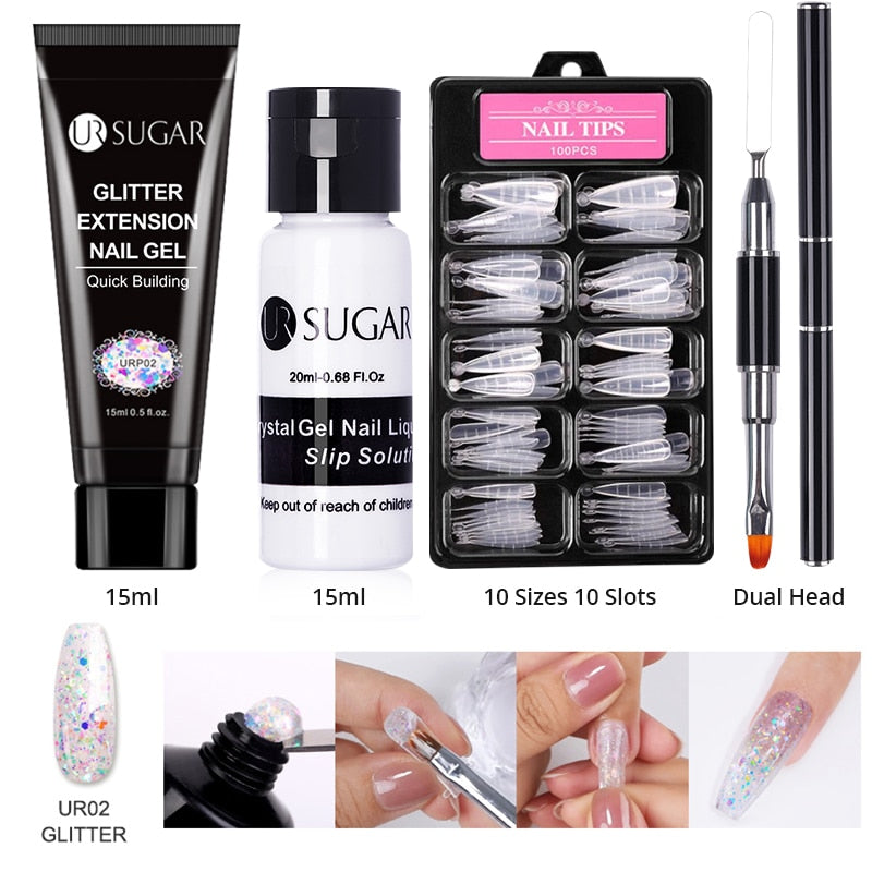 swvws  Acrylic Nail Gel Kit 15Ml Quick Building Set Nail Gel Polish For Nail Extensions Acrylic Gel Polish Nail Art