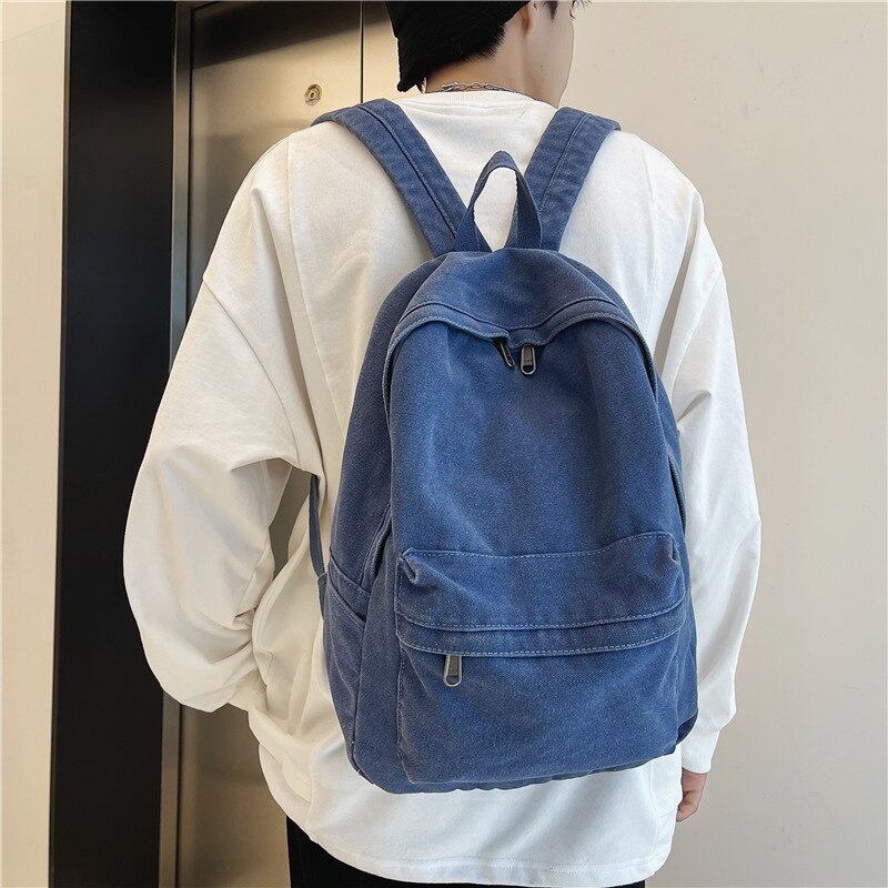 swvws New Casual Large Capacity Denim Women Backpacks High Quality Ladies Daily Travel Bag Teenagers Girls School Rucksack School Bag