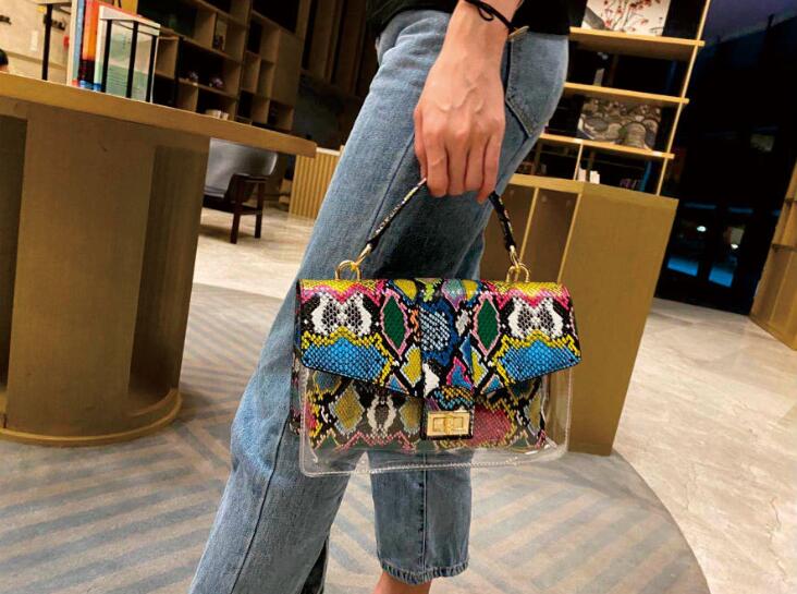 swvws Bake To School WHOSONG Transparent PVC  Luxury Goods New INS Hot Multi Colors Unique Handbags Female Ladies Party Bags Women