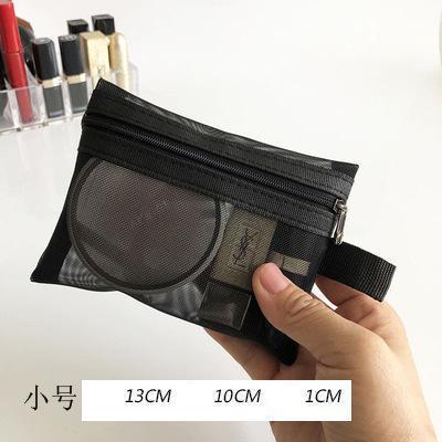 swvws  Mini Mesh Cosmetic Bag Women Portable Lipstick Bag Makeup Bag One Set Makeup Pouch Toiletry Bag Necessarie Feminina Kosmetyczka