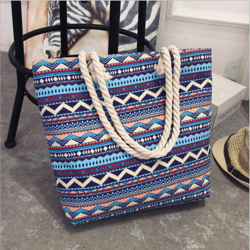 swvws  Fashion Folding Women Big Size Handbag Tote Ladies Casual Flower Printing Canvas Graffiti Shoulder Bag Beach Bolsa Feminina