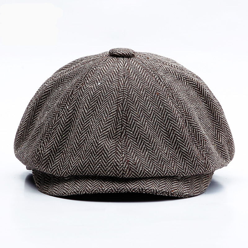 Unisex Autumn Winter Newsboy Caps Men And Women Warm Tweed Octagonal Hat For Male Detective Hats Retro Flat Caps chapeau