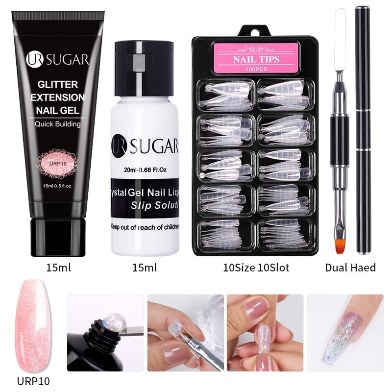 swvws  Acrylic Nail Gel Kit 15Ml Quick Building Set Nail Gel Polish For Nail Extensions Acrylic Gel Polish Nail Art