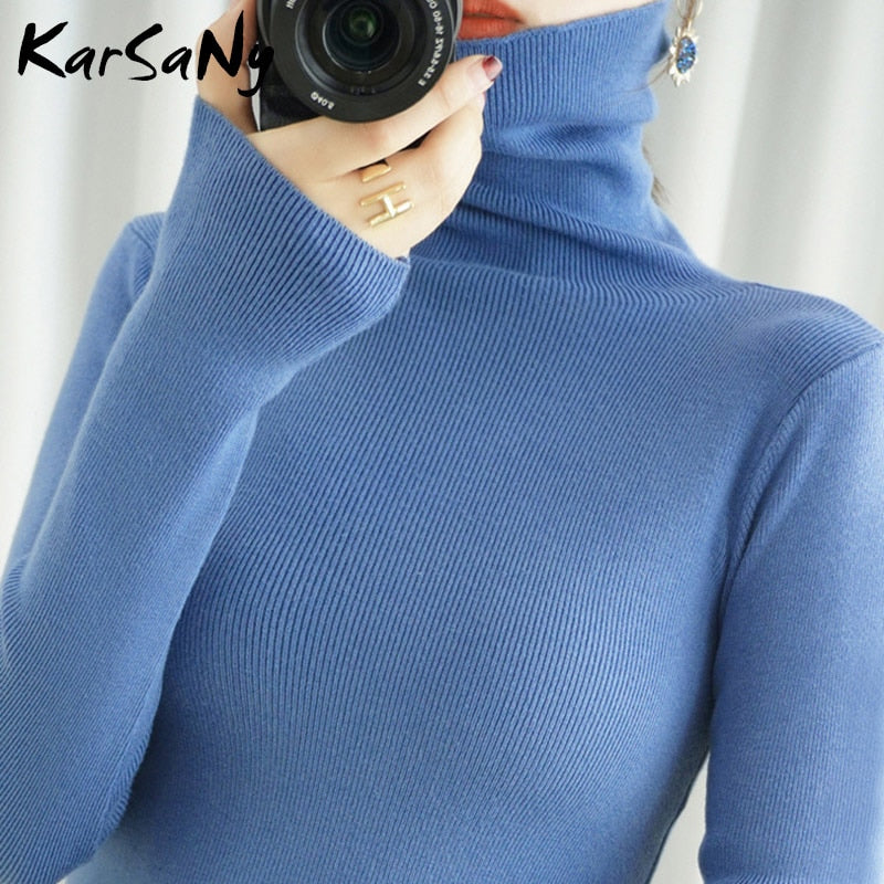 Back To School Women's Sweater Winter Clothes Women  Black Turtleneck Sweaters Winter Warm Women's Turtlenecks Pullover Sweater Autumn Pull