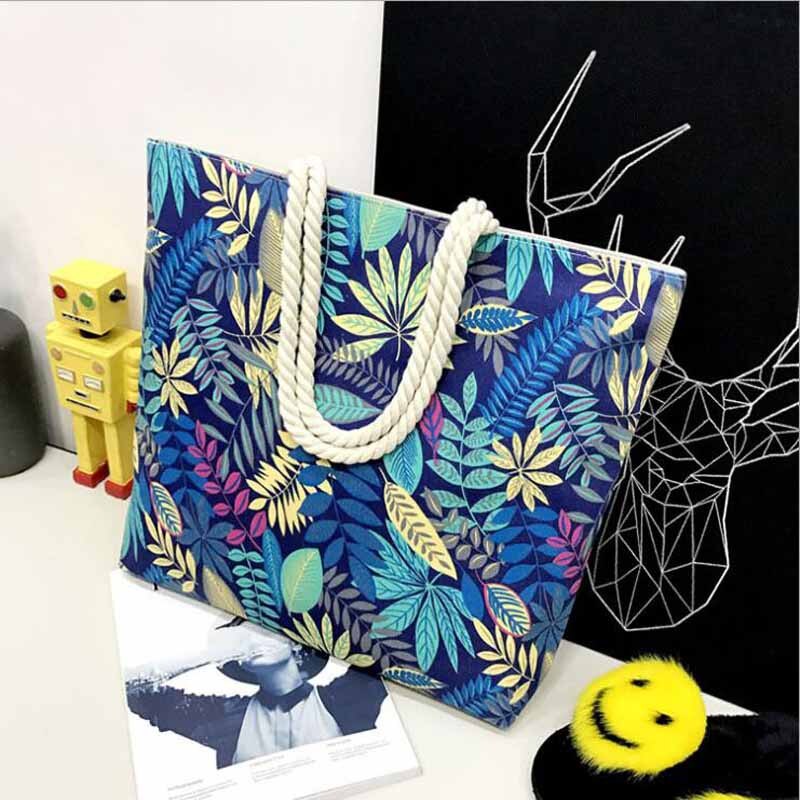 swvws Handbag High Quality Women Girls Canvas Large Striped Summer Shoulder Tote Beach Bag Colored Stripes