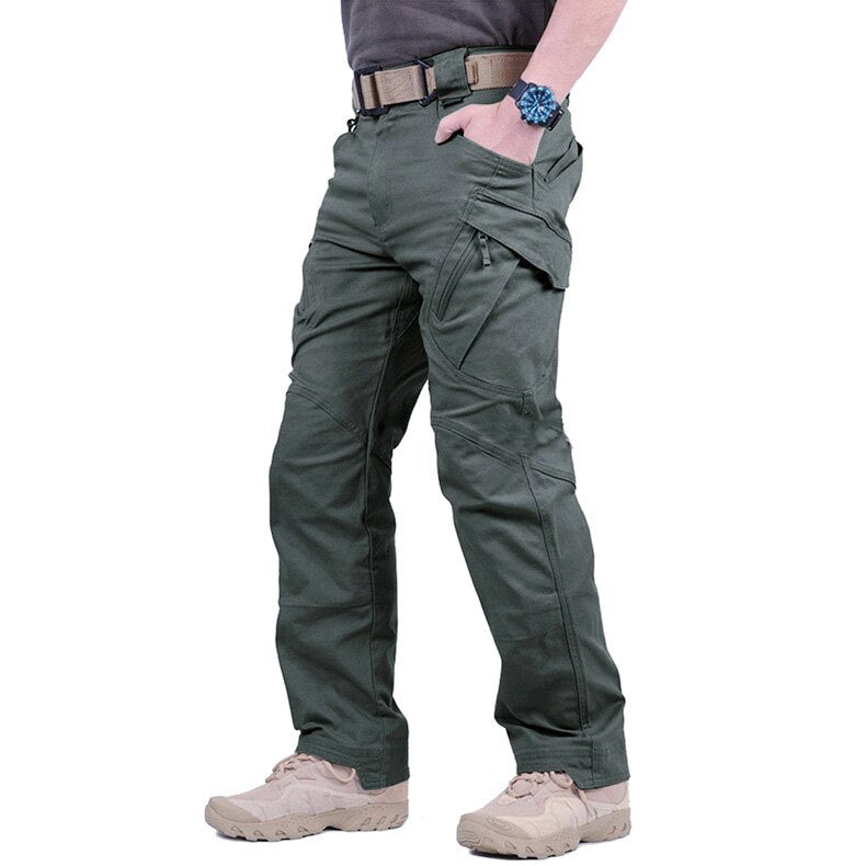 swvws Mens Vintage Hip Hop Style Baggy Jeans IX9 City Tactical Cargo Pants Men Combat SWAT Army Military Pants Cotton Many Pockets Stretch Flexible Man Casual Trousers Size