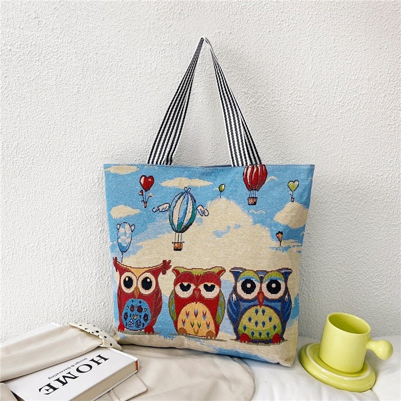 swvws  Fashion Folding Women Big Size Handbag Tote Ladies Casual Flower Printing Canvas Graffiti Shoulder Bag Beach Bolsa Feminina