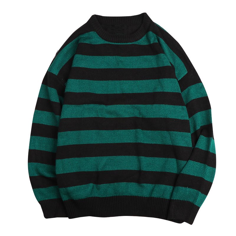 swvws Striped Sweater Women Oversized Jumper Knitted Pullover Casual Crew Neck Jumper Ladies Harajuku Knitwear Autumn Warm Streetwear