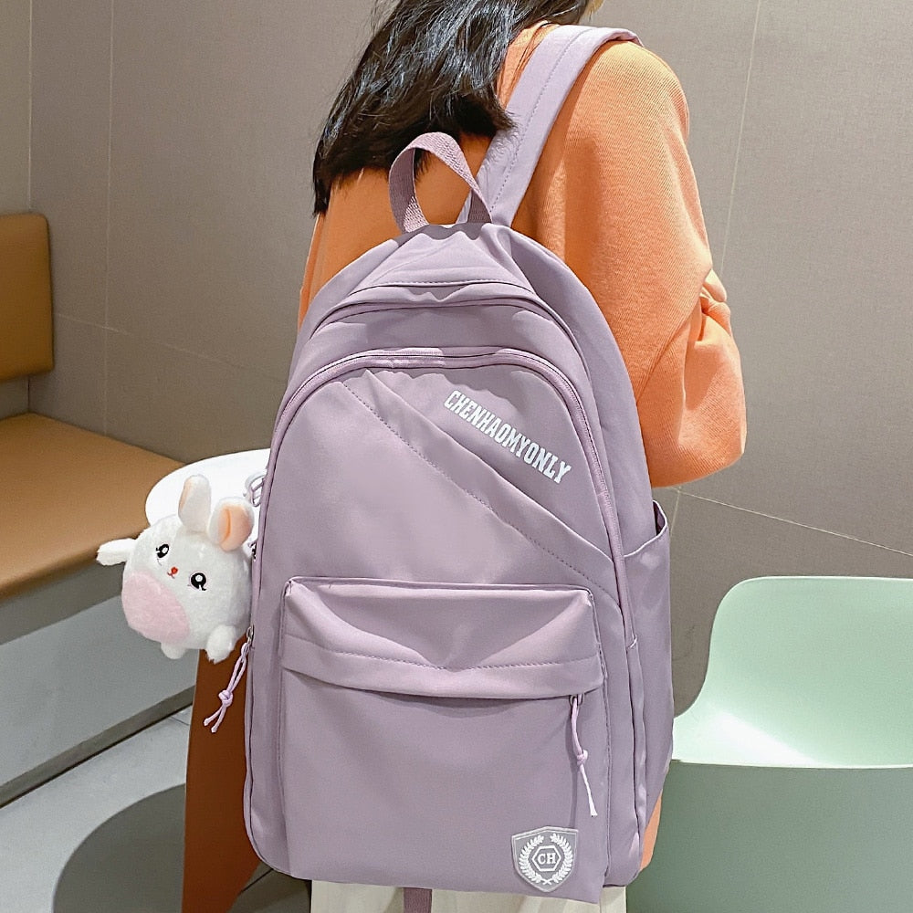 swvws Fashion Girl Pink Kawaii Waterproof College Backpack Trendy Ladies Travel Bag Cool Women School Bag Laptop Female Cute Backpacks